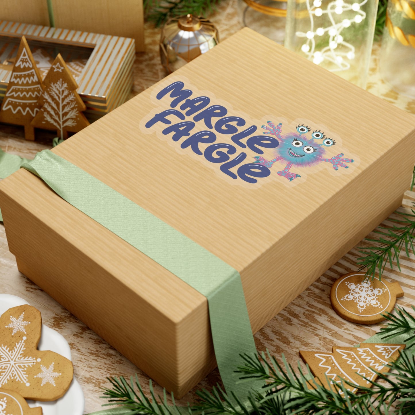 Margle Fargle Logo Kiss-Cut Stickers