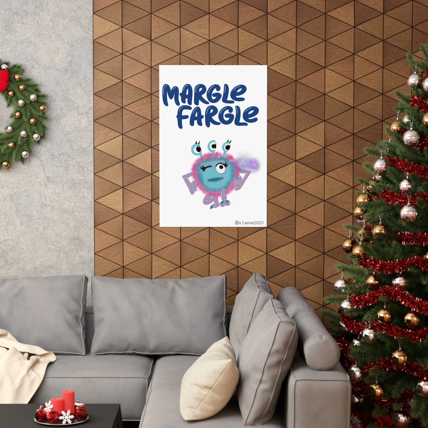 Margle Fargle Purple Fart Matte Vertical Posters