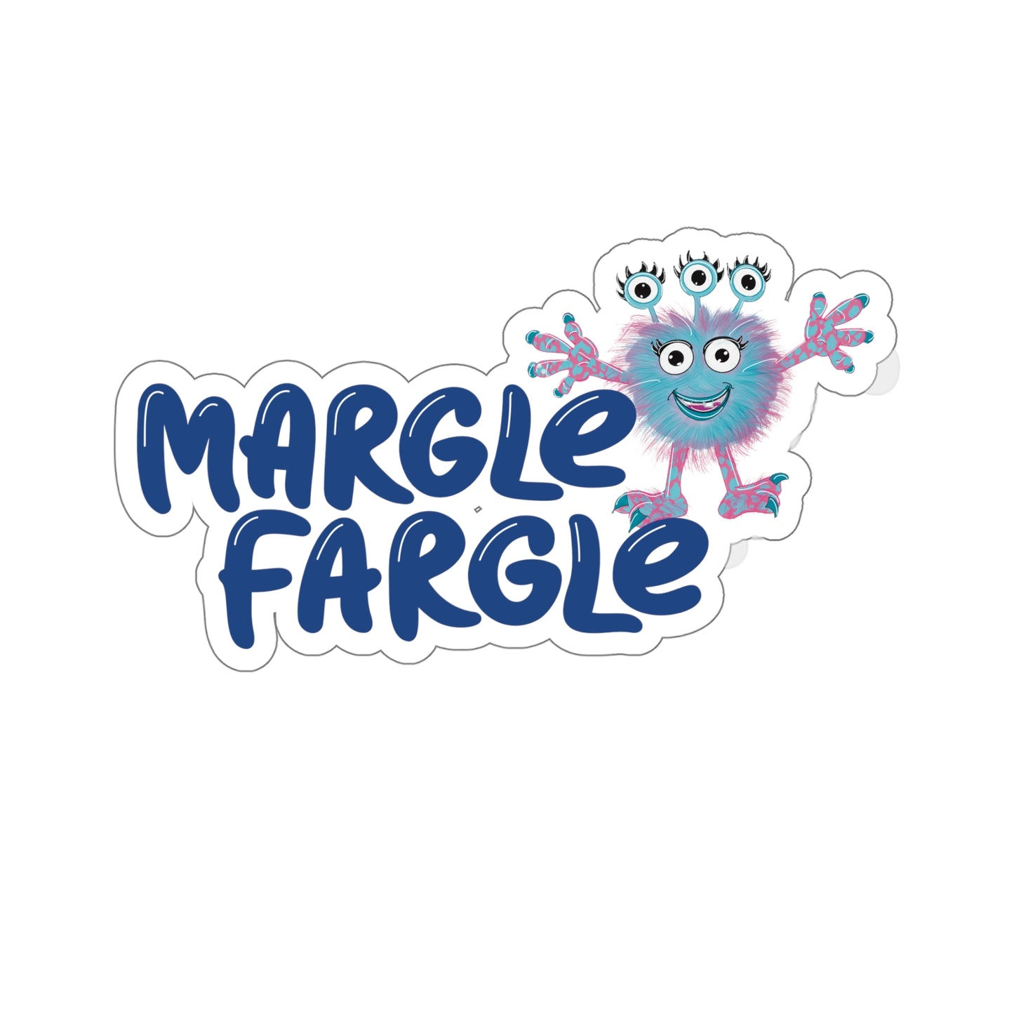 Margle Fargle Logo Kiss-Cut Stickers