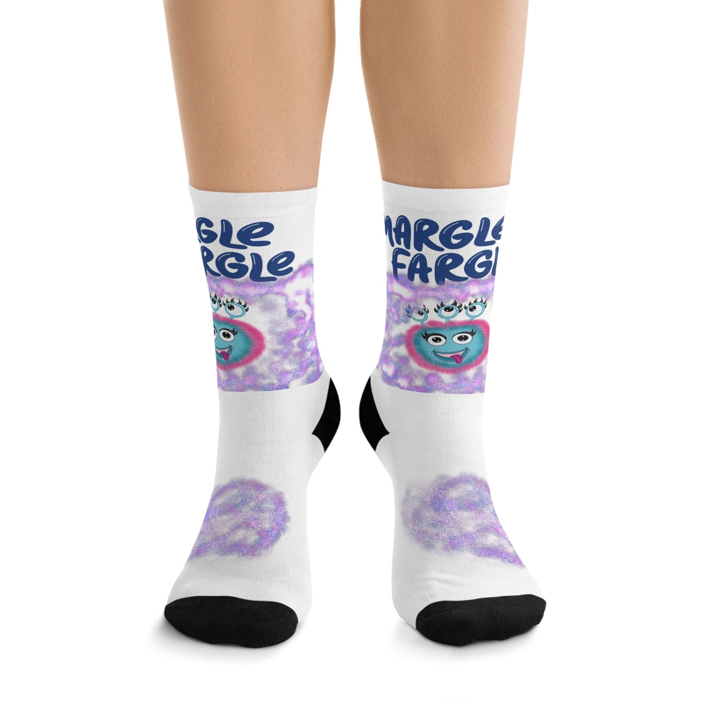 Margle Fargle Purple FART Recycled Poly Socks