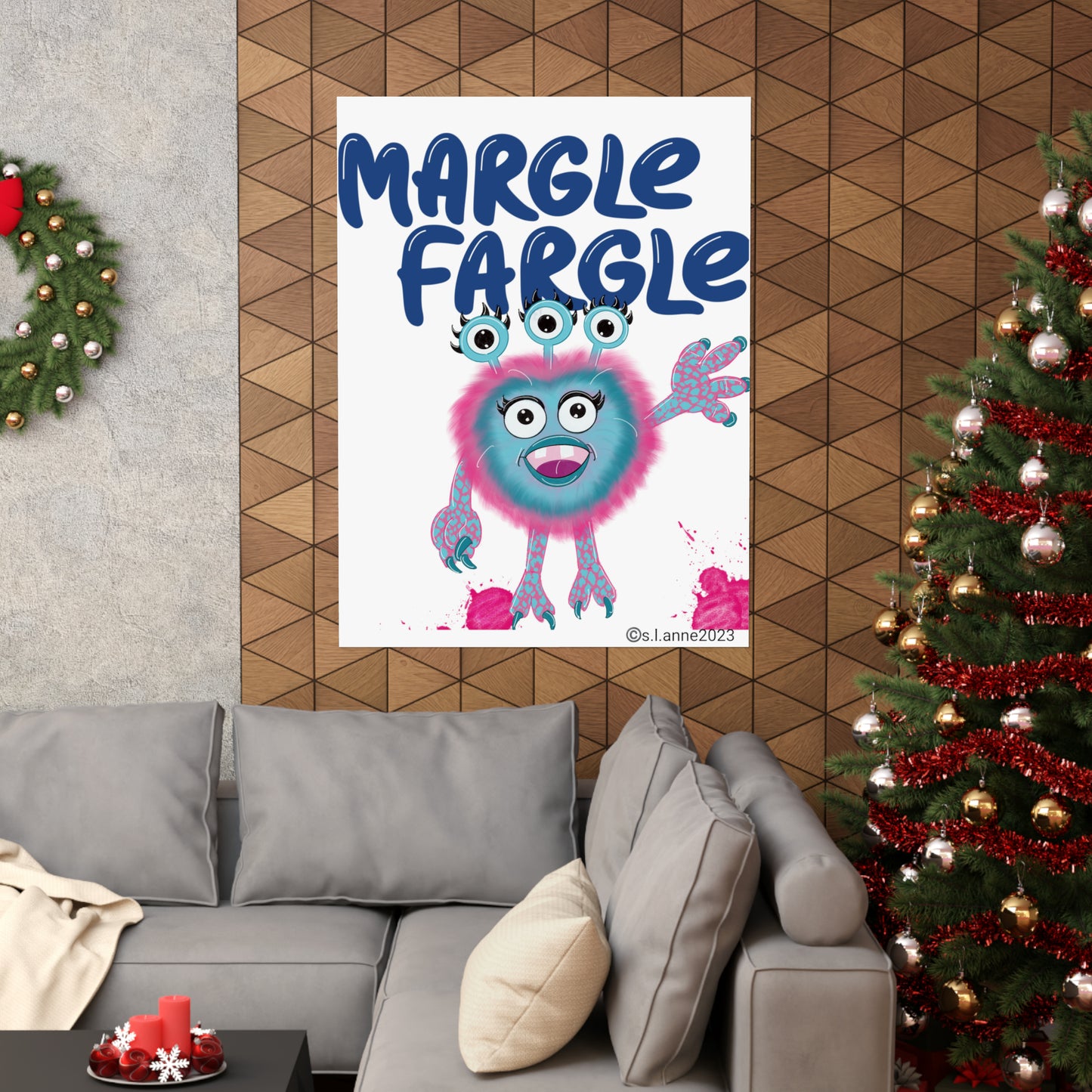 Margle Fargle Hello! Matte Vertical Posters