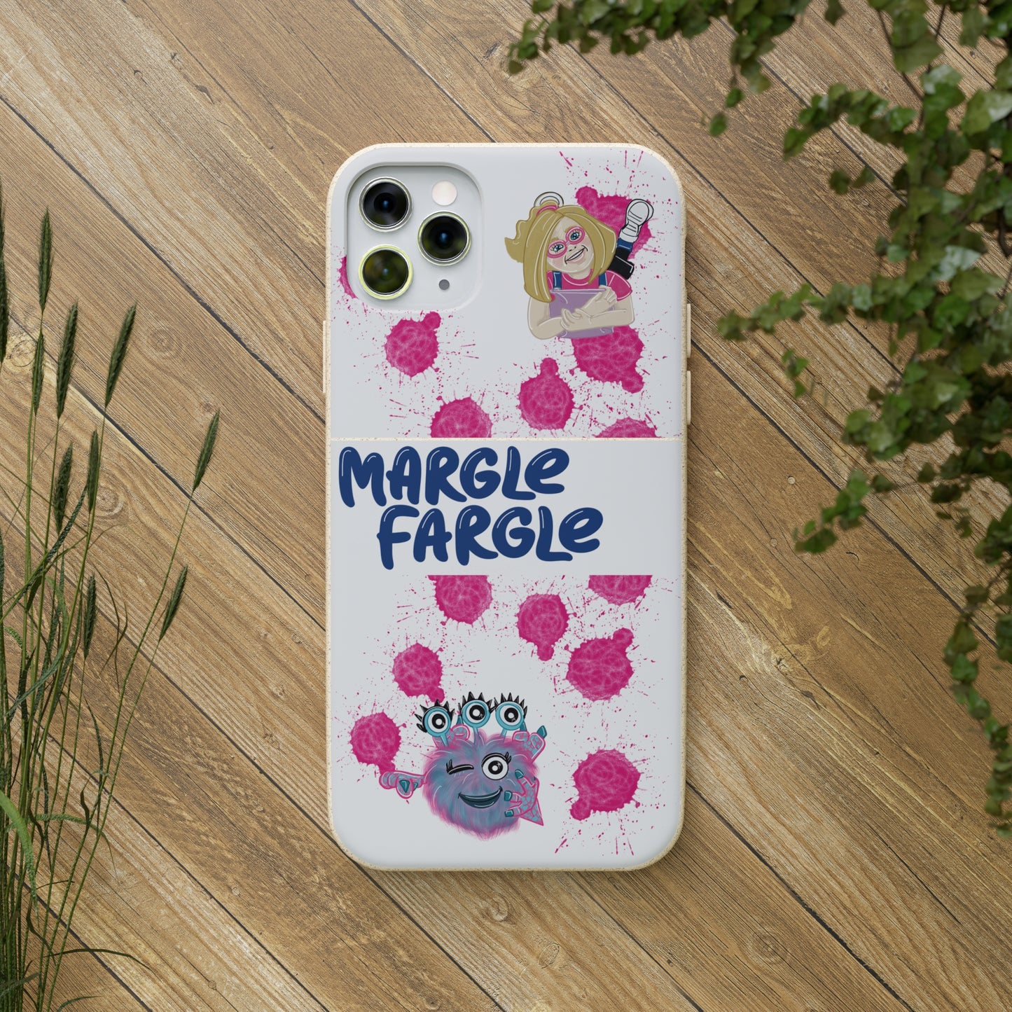 Margle Fargle and Addison Biodegradable Cases