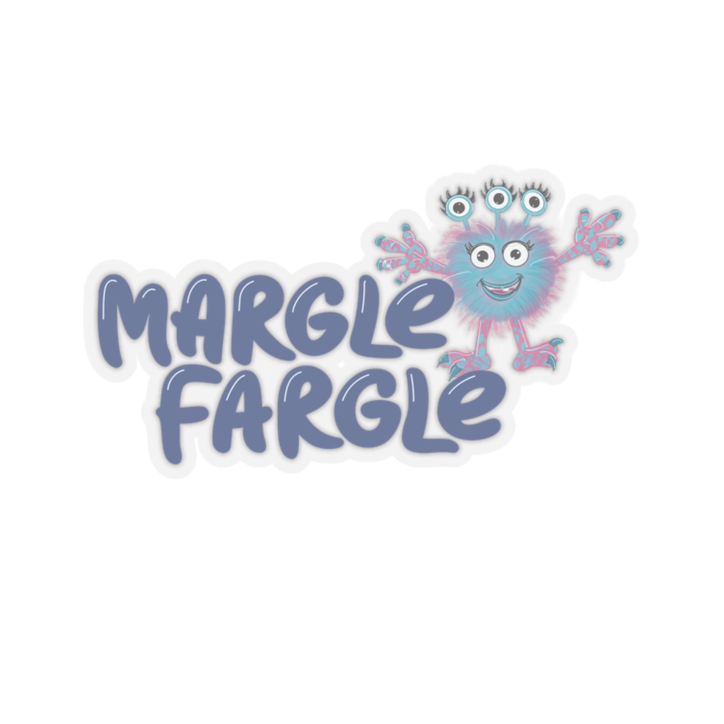 Margle Fargle Logo Kiss-Cut Stickers