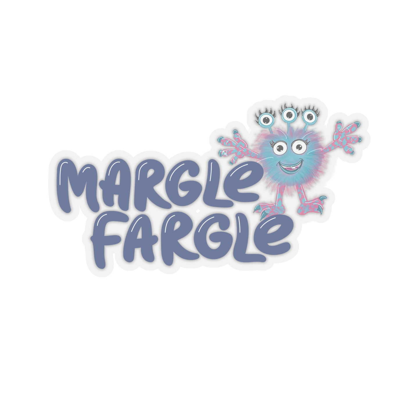 Margle Fargle Logo Kiss-Cut Stickers