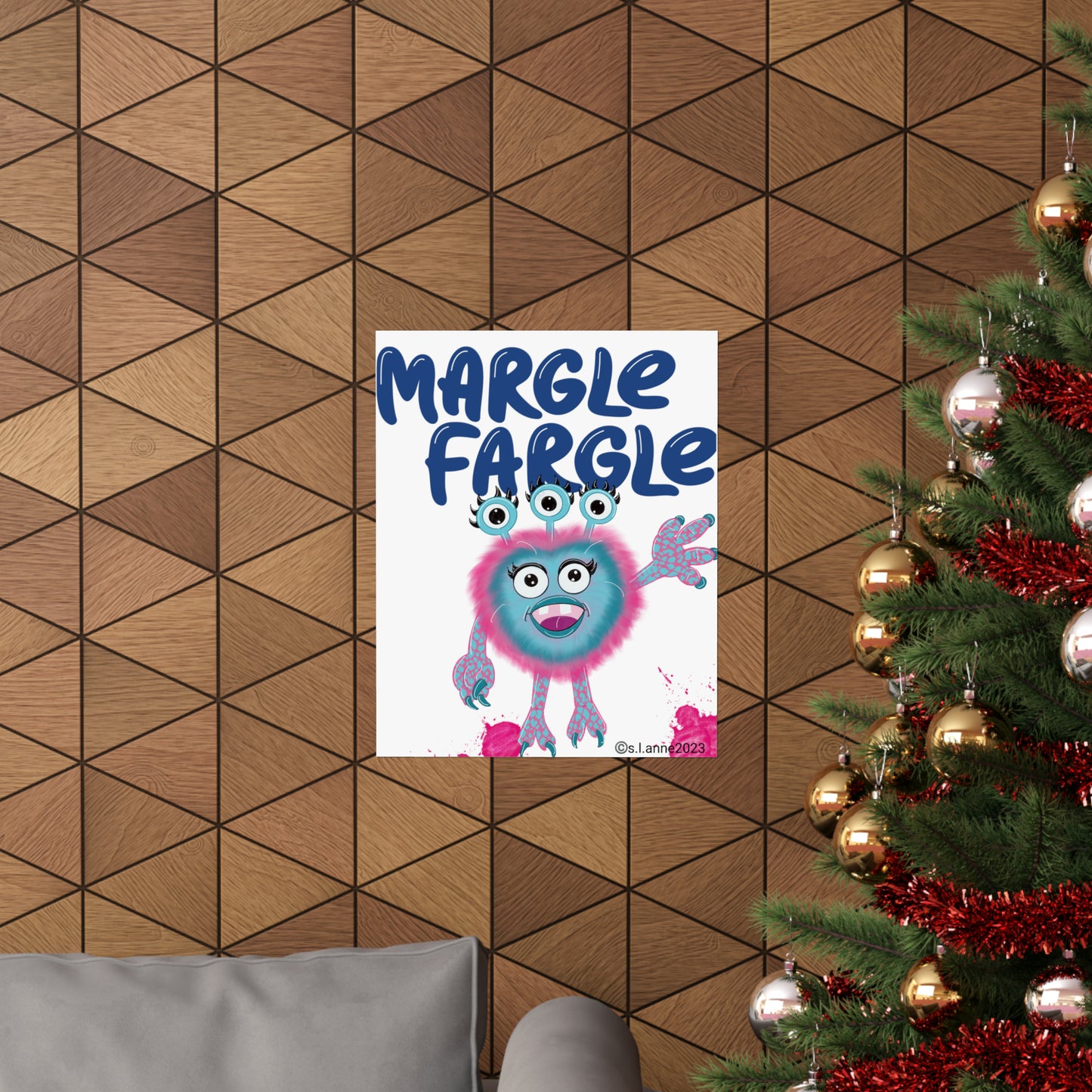 Margle Fargle Hello! Matte Vertical Posters