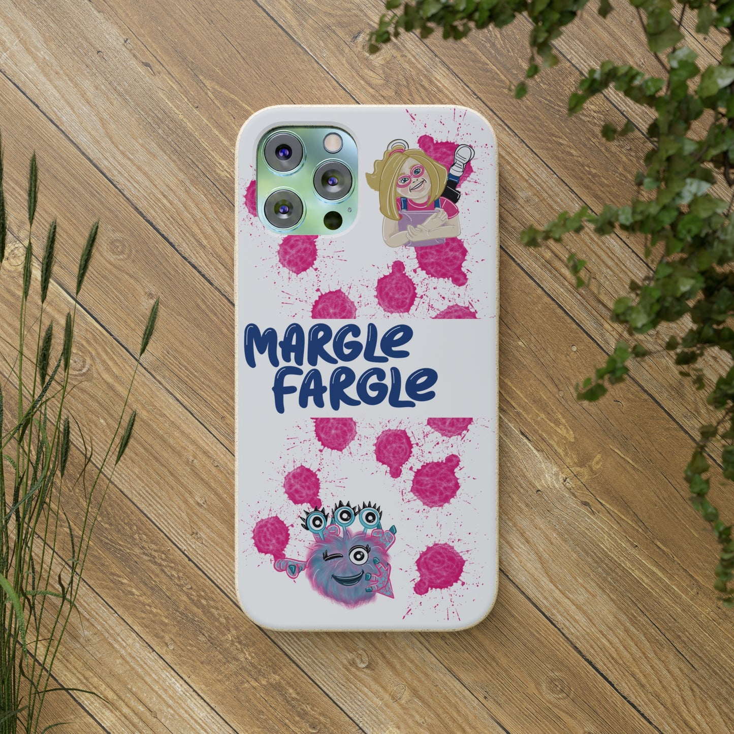 Margle Fargle and Addison Biodegradable Cases