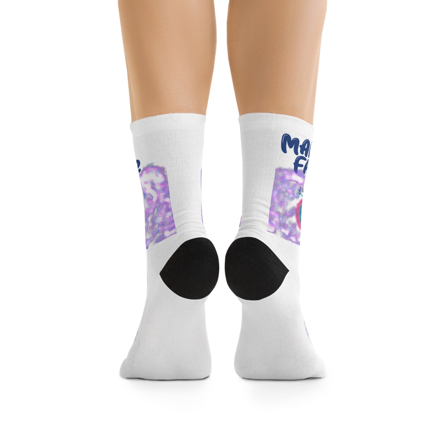 Margle Fargle Purple FART Recycled Poly Socks