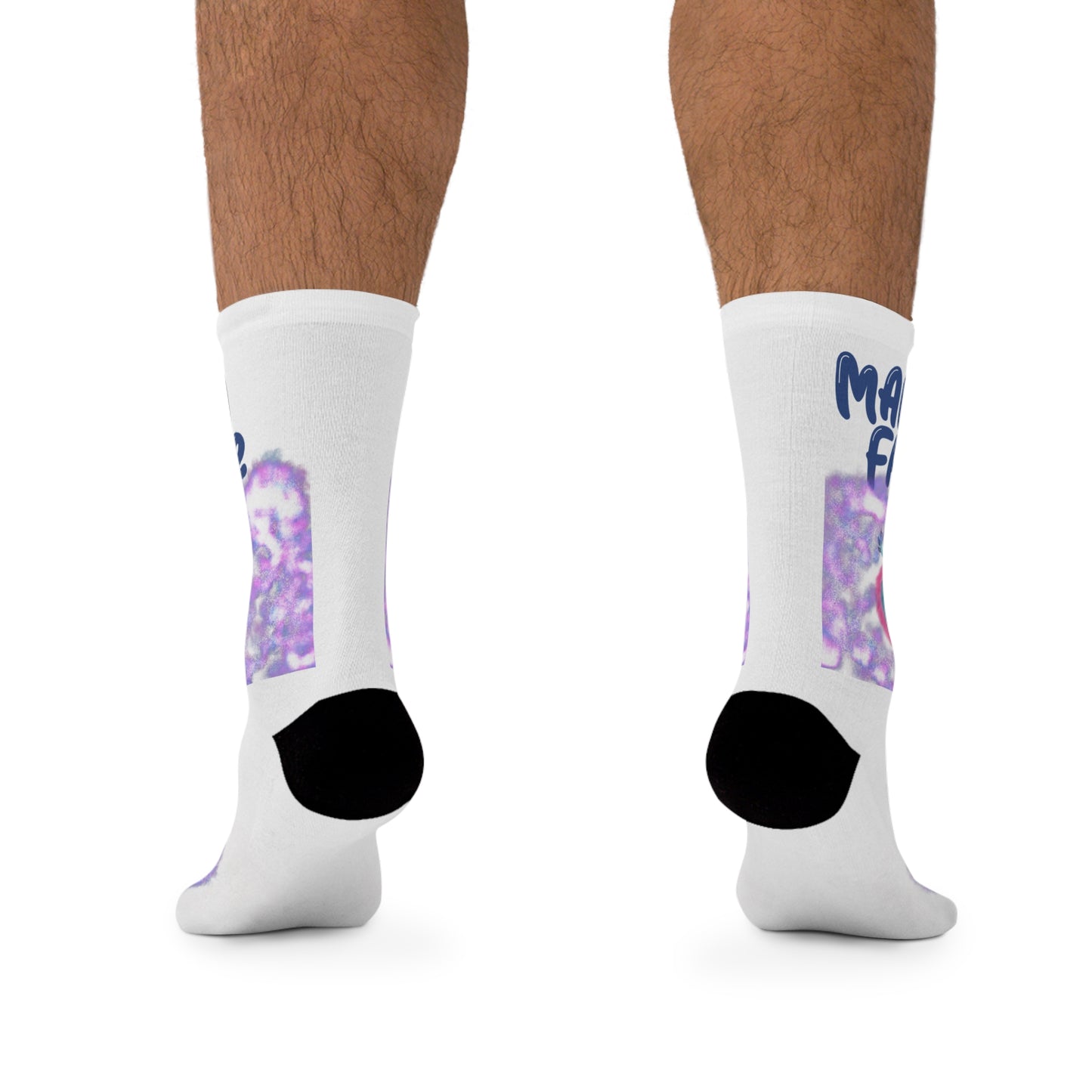 Margle Fargle Purple FART Recycled Poly Socks